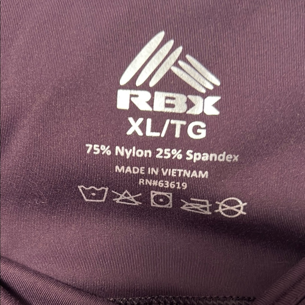 RBX Purple High Waisted Crop Leggings Size XL - Picture 5 of 5